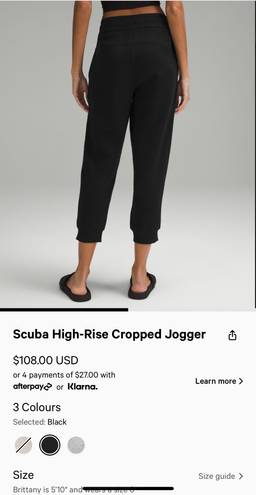 Lululemon NWT  scuba cropped joggers HR