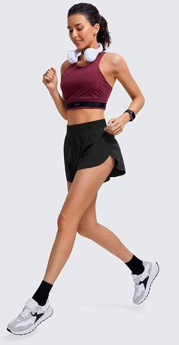 CRZ Yoga Black  Dolphin Hem Shorts