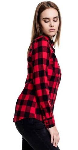 Style & Co  Cotton Buffalo Plaid Flannel Shirt, Black & Red New w/Tag $49.50