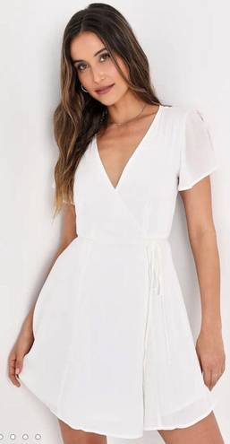 Lulus White Wrap Dress