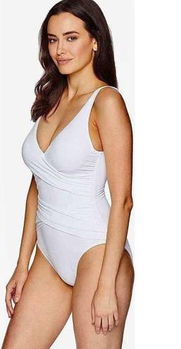 Tommy Bahama New.  white cross front swimsuit. Size 14. Retail $140