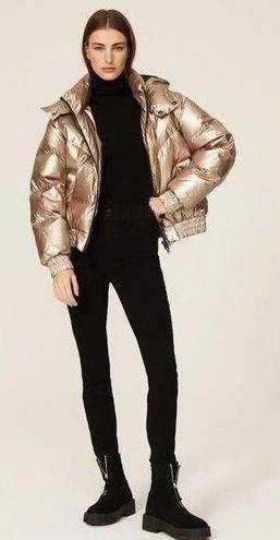 ALLSAINTS  Mika Metallic Puffer Gold Womens Size 4