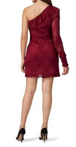 Alexis  One Shoulder Lace Ilana Dress Burgundy Size Medium