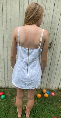 Charlotte Russe White Jean Dress With pockets