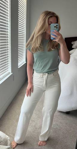 H&M white Straight Leg Jeans