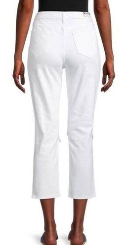 L'Agence NWT  Audrina High Rise Straight Jean in Blanc Worn Destruct - Size 32