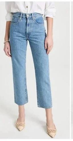 SLVRLAKE London Cropped High Rise Jeans in Fool For Love Mid Wash Size 32