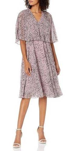 Halston Heritage  Heritage Marble Print Popover Pleated Dress