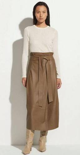 Vince  Belted Lambskin Leather Skirt-‎ NWT 6