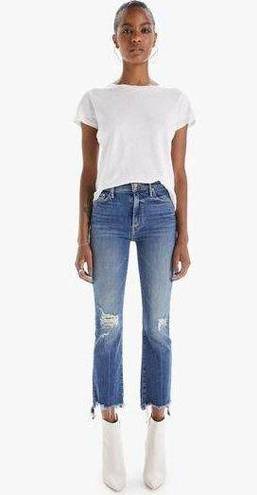 Mother The Insider Crop Step Chew Dancing On Coals Distressed Cropped Blue 28