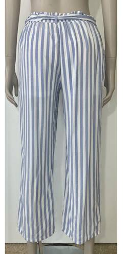 HYFVE HYFYVE White & Blue Striped High Waisted Casual Pants