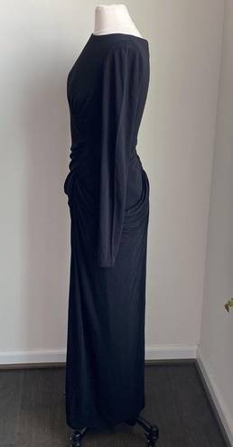 Badgley Mischka  Black Draped Dress Size 8