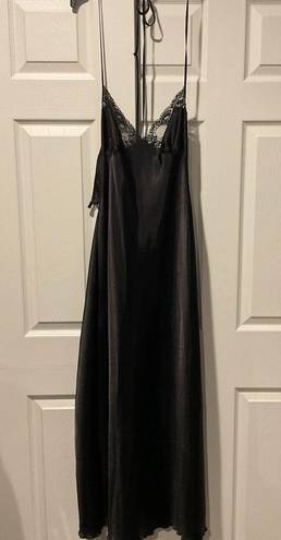 Frederick's of Hollywood Frederick’s of Hollywood Vintage Black Satin Lace Dress Nightgown Pajamas sz L