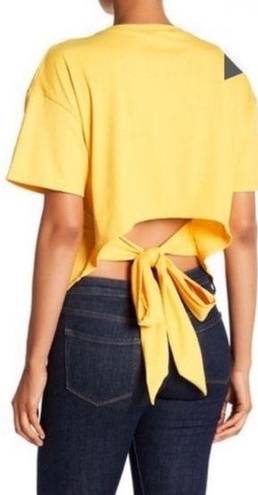 Rebecca Minkoff  Lily Tie Back Top Size Medium Yellow EUC