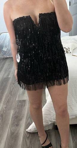 Luxxel Sequin Fringe Dress