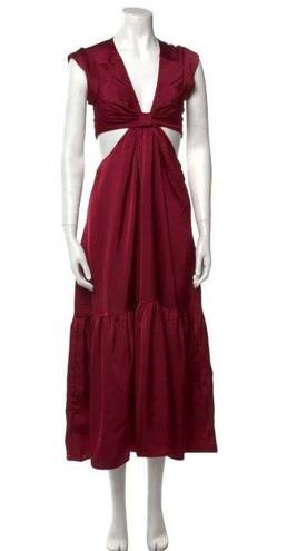 Jason Wu Red V-Neck Bow Dress