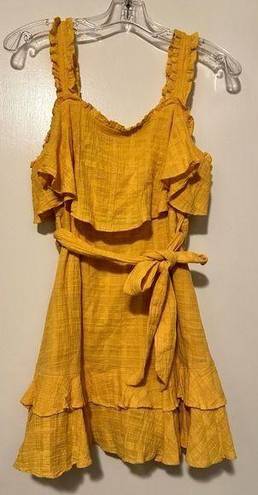 Here Comes the Sun  mustard sleeveless dress size M