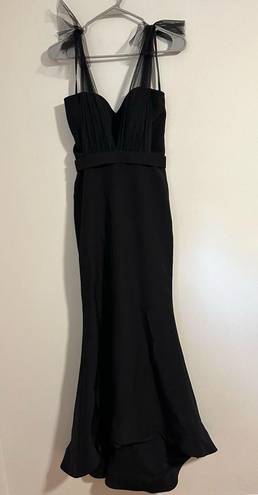 Scarlett Portia &  Formal Black Gown maxi dress prom mesh detail mermaid evening