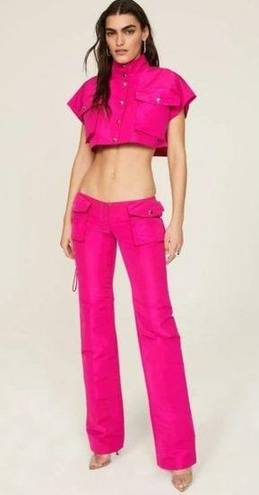 LaQuan Smith Barbie movie sz small pink  utility cropped vest boxy crop top