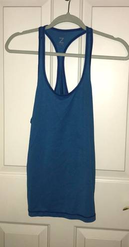 Zella Z By  Striped Work Out Tank Blue Small