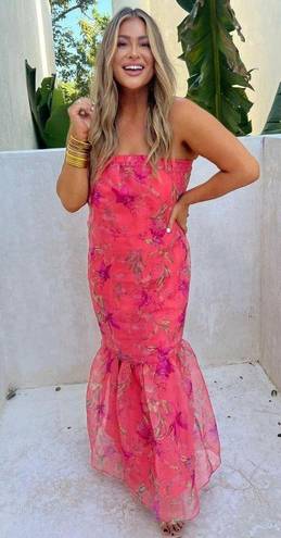 BuddyLove Floral Pink Formal Maxi Dress