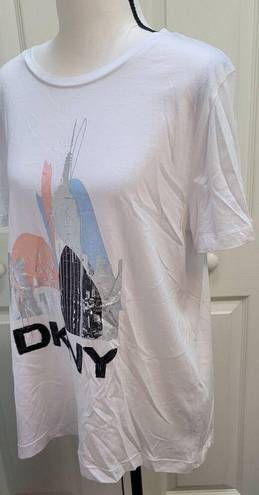 DKNY  Womens Sport City Skyline Graphic T-Shirt Size L New