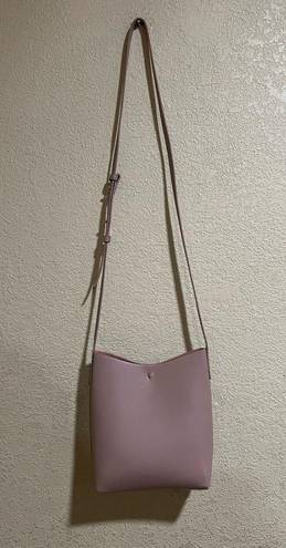 Anthropologie Samara |  vegan leather cross body shoulder bag in Peony Pink