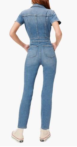 Good American Fit for Success  Women’s Sz 1 Blue Denim Cotton Jumpsuit NEW