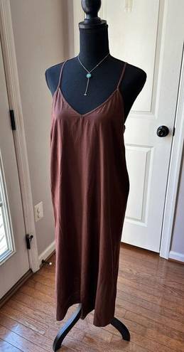 Chan Luu NWT  BROWN CHIFFON Summer Maxi DRESS W/TAGS -SIZE 1