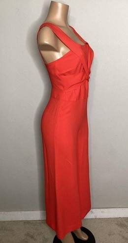 Twisted New. Lewit red cropped wide legged jumpsuit. With  detail. Size 4/6