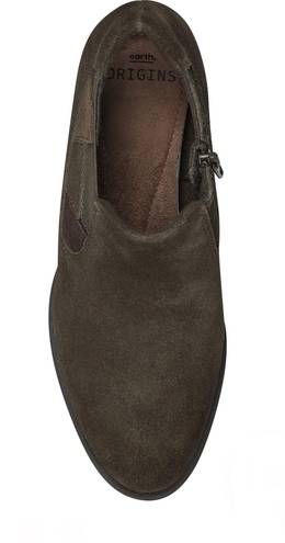 Earth Origins Christine Suede Bootie in Olive Khaki Size 8.5 NEW