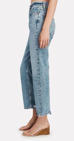 AGOLDE Lana Cropped Straight-Leg Jeans Button Fly 100% Organic Cotton Size 28