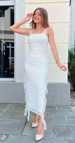 NWT White Lace Strapless Wedding Dress Bridal Dress