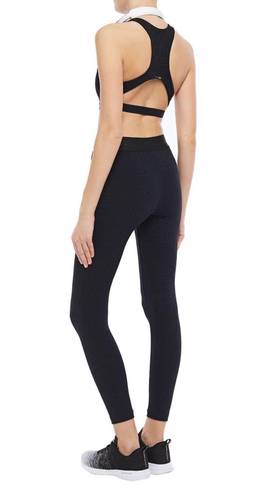 Koral Galaxy Knockout Cropped Stretch-jacquard Leggings In Black Sz M