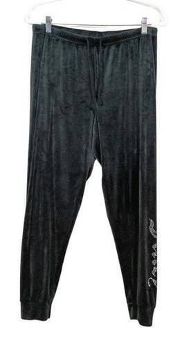 Juicy Couture  Sleepwear Black Velour Jogger Pajama Pants Studded Women's Large