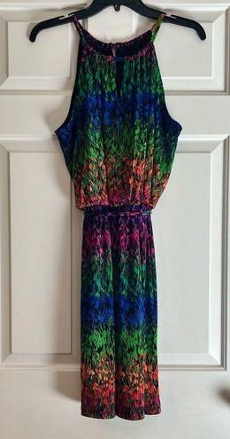 London Times  Multicolor Sleeveless Halter Dress 12