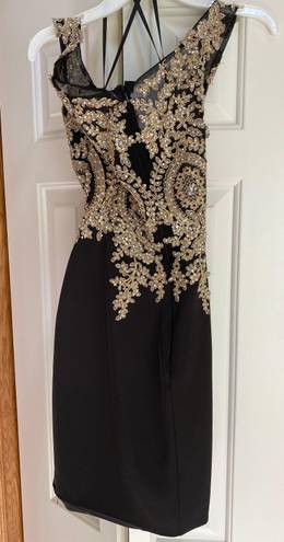 Dancing Queen black short homecoming/ prom dress