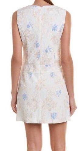 Badgley Mischka  Jacquard Lace-Up Shift Dress