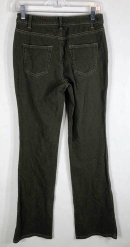 Coldwater Creek  Womens Size 4 Jeans Green Flare Leg High Rise Stretch Pants 1380