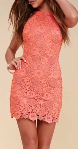 Acemi Lace Peach Dress SZ L