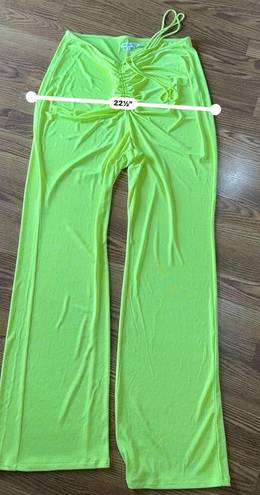 Good American  green Shimmer High Waist Swimsuit Cover-Up Pants Size 7 /4Xl