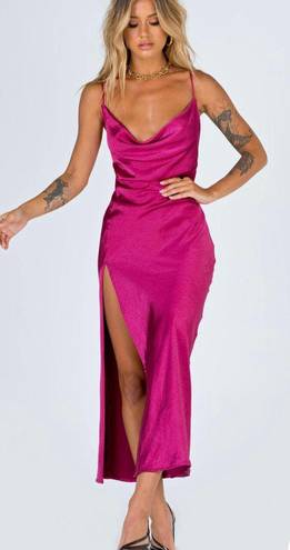 Princess Polly Walk The Line Maxi Dress Magenta