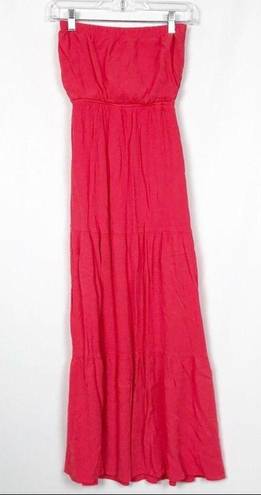 Socialite  Pink Sleeveless Tube Top Maxi Dress Sz XS