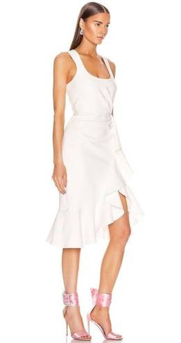 Cinq à Sept  Ruffle Angela Dress in White 0 Womens Bridal Cocktail