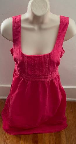 Juicy Couture Hot Pink A-line Textured 100% Cotton Lined Ties Closure Mini Dress, size 2