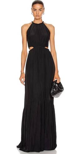 A.L.C. Nwot  Libra Maxi Dress 6 Small Black Halter Cutout A-Line Formal