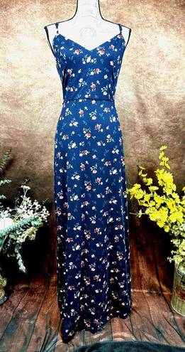 Nine Britton  Willow Brushed Knit Maxi Dress - Navy Floral - size L