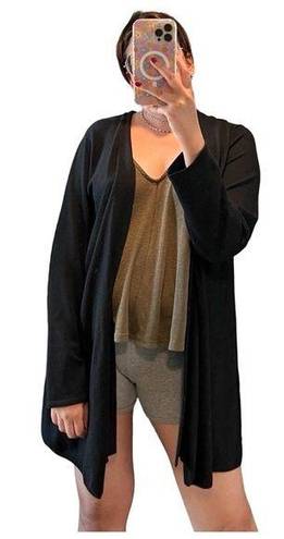 J.Jill  Open Knit Wool Blend Cardigan Black Sz XL (P)