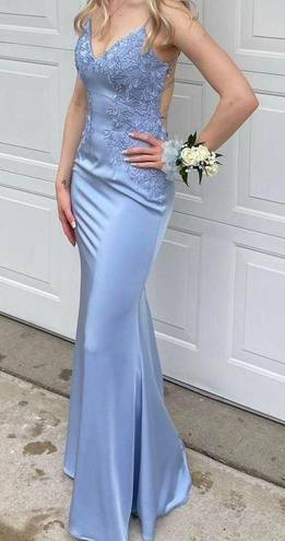 Faviana Blue Prom Dress