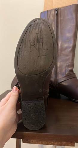 Ralph Lauren Dark Brown Leather Riding Boots